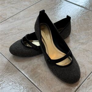 Banana Republic Gray Wool Mary Jane Flats